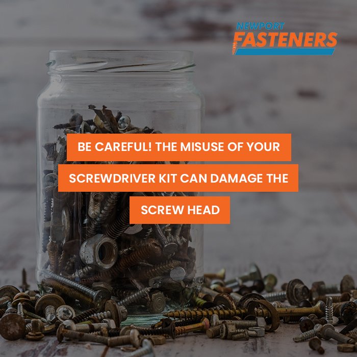 NewportFastener's tweet photo. Be careful! The misuse of your screwdriver kit can damage the screw head
#safety #flooring #construction #decking https://t.co/oBGhrWbiMr