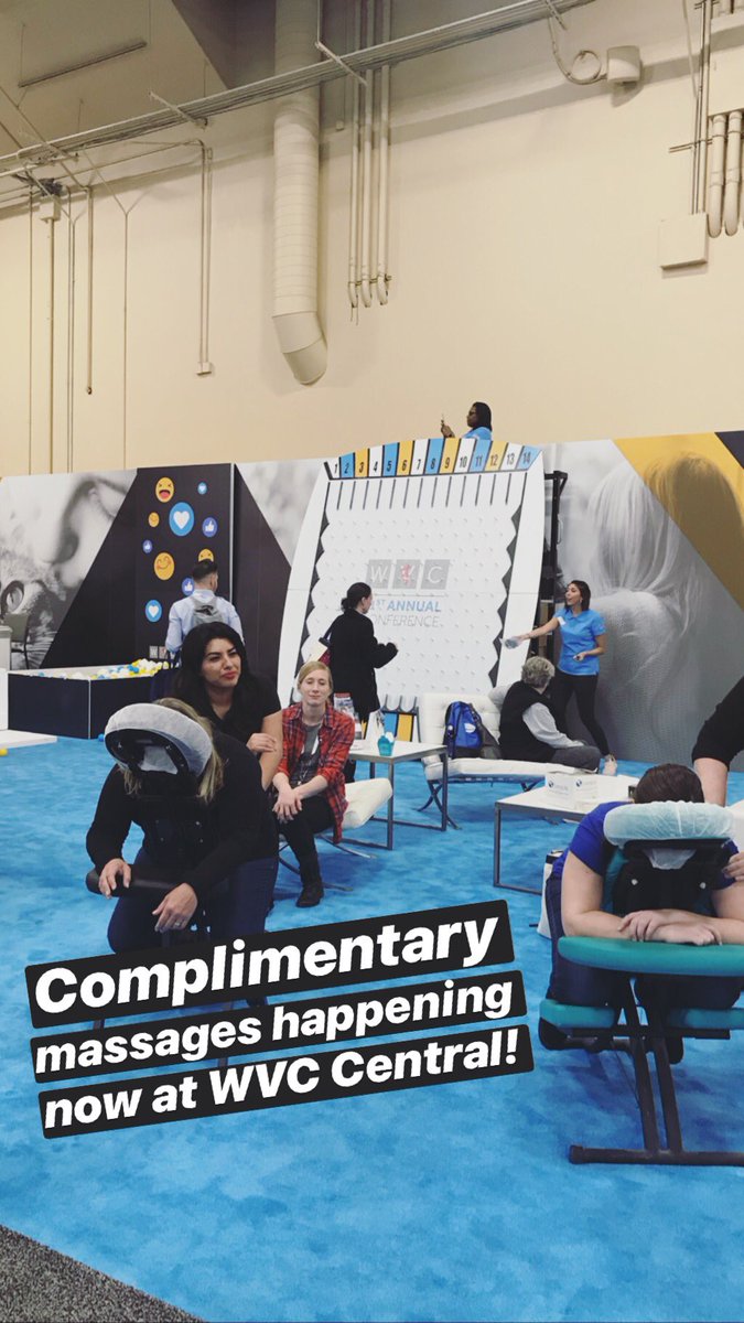 ViticusGroup_AH's tweet image. Get those knots worked out! Come by WVC Central right now for a complimentary massage. #WVC2019 #ItMattersWVC