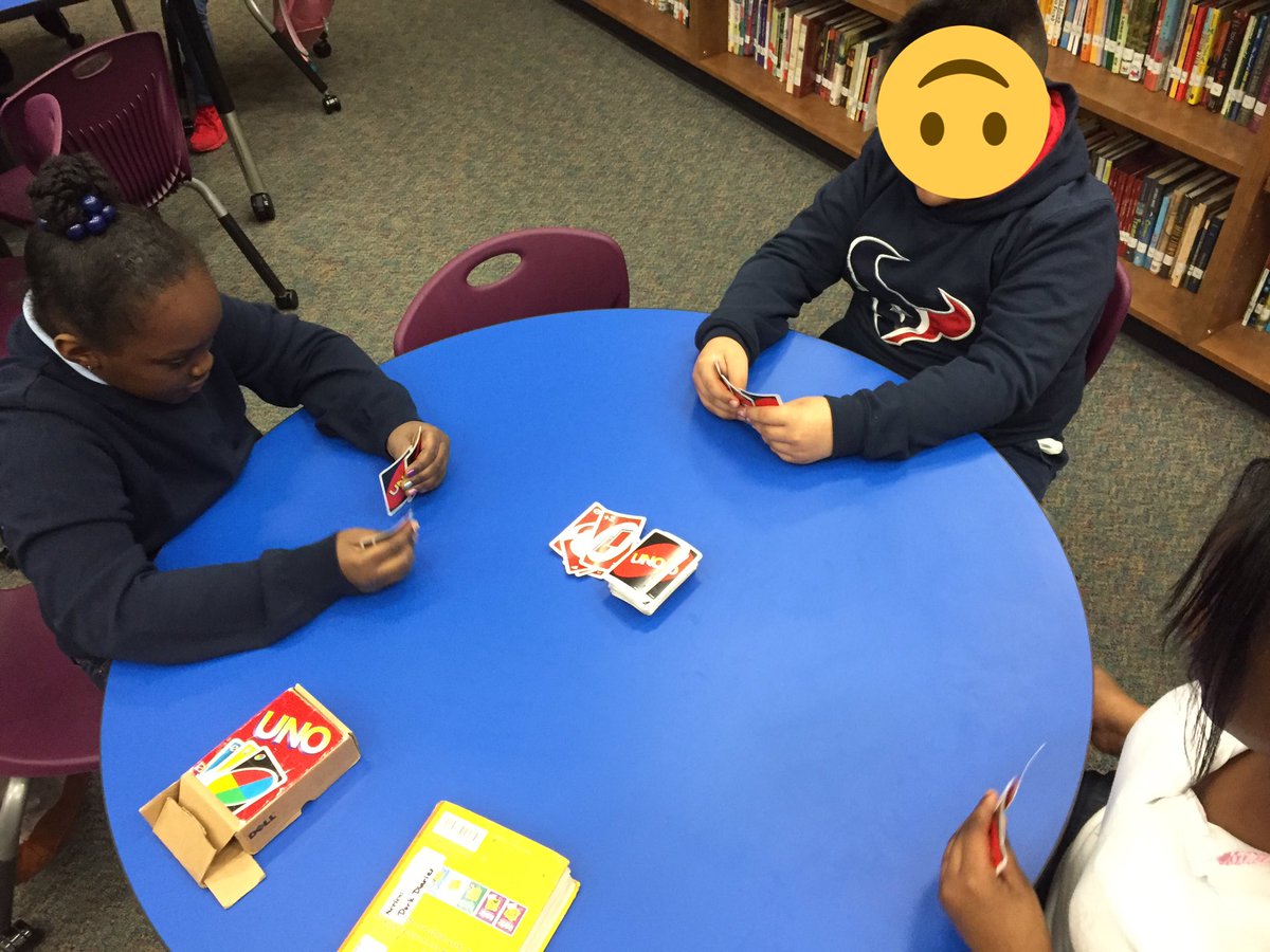 HMQLibrary's tweet photo. Lots going on in #EarlyLibrary today- https://t.co/fRH1JAciId , @LEGO_Group building, @realUNOgame cards, and #makerspace decorating shelf markers. @Alief_Libraries https://t.co/kwtpWixqO3