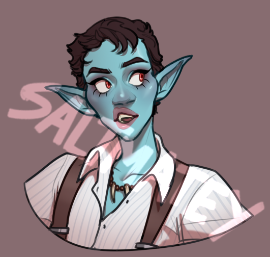 saltmatey's tweet photo. a weird elf?? no! it's a half human, half troll! #troll #halftroll #worldofwarcraft #WoW #365characterchallenge If this concept resembles a character of yours, I apologize! It wasn't intentional. https://t.co/hHKEwZ4s10