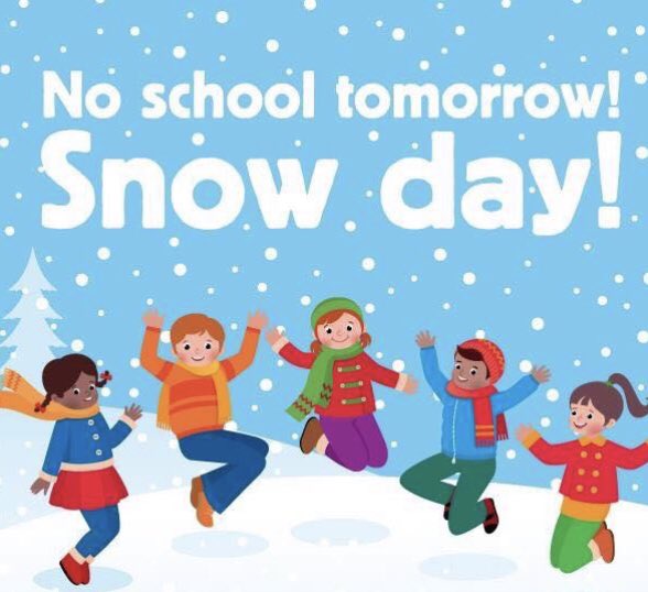 VenturaMrs's tweet photo. No need for the spoon under the pillow or the pajamas inside out/backwards tonight!!! ❄️#snowdaytomorrow #havefun #besafe #readabook #studyforyourquiz https://t.co/8ihaWuw2Im