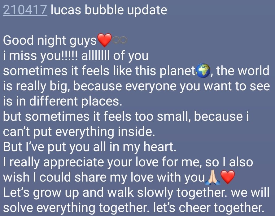 czeniity's tweet photo. so proud to say i’ve never doubted on his pure and innocent soul and stayed with him from the very first.
to the all of lumis and ot23zens who kept supporting him, remember he appreciates your love and wants us to cheer up together! fighting hwaeyadwae 💪🏻❤🦁

#LucasIsInnocent https://t.co/Hmd6nhVBHG