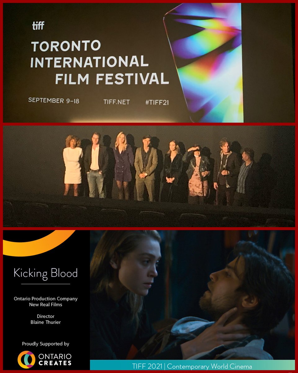 Rebeka_Toronto's tweet photo. In person experience at @TIFF_NET is back! @blainethurier ‘s #KickingBlood  on Day 2 of the Toronto International Film Festival - deals with struggle of addiction. Canadian Production,great acting,unique concept and lively question-answer session with artists! 🙏🎉 @NewRealFilms https://t.co/PX6NHFmX17