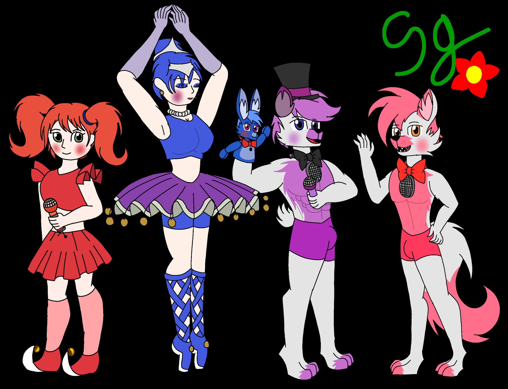 Spring 626 on X: Made the 4 main characters from FNAF SL Circus