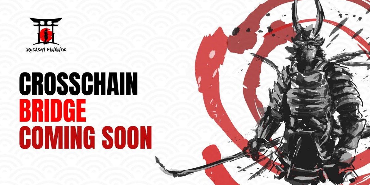 With Crosschain functionality, MUS Token will be available on different blockchain networks and tradable across multiple dexes. Check out the website Musashi.app to know more

#Mus #Musashi #Crypto #Bitcoin #BSC #UniSwap