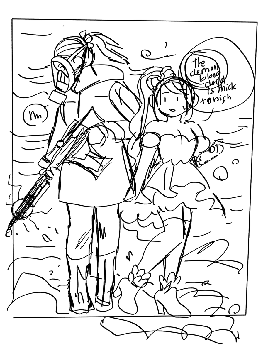 TFW the demon dimension has poured onto earth and magical girls have to fight them but also the anti demon human forces paired you up with a badass girl and you kinda want to kiss her.