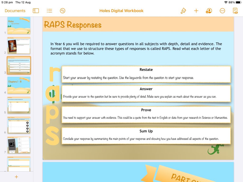 Peter Gaspar (@gaspar87) on Twitter photo My class reached the halfway point of our novel study for Holes. Love using digital workbooks in #Pages so Ss can use a variety of methods to complete tasks and show their learning. All my workbooks available on my shared dropbox <a href="/AppleEDU/">Apple Education</a> #appleeduchat My class reached the halfway point of our novel study for Holes. Love using digital workbooks in #Pages so Ss can use a variety of methods to complete tasks and show their learning. All my workbooks available on my shared dropbox <a href="/AppleEDU/">Apple Education</a> #appleeduchat