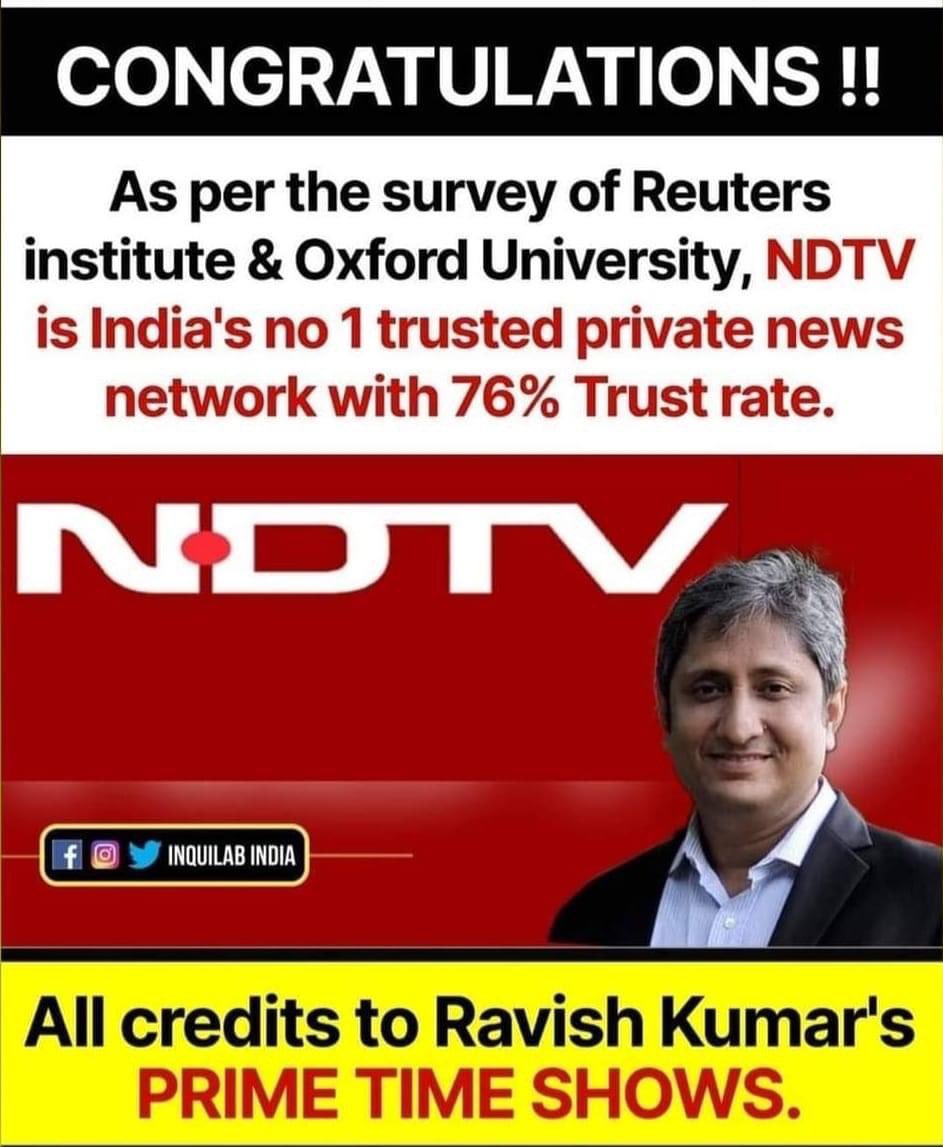 NitsimranB's tweet photo. CONGRATULATIONS #RavishKumar  we support you #FarmersProtest_StandsStrong https://t.co/JD6MDhDFFT