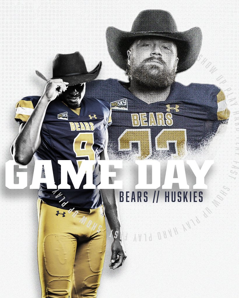 Giddy Up it's GAMEDAY!!!

🆚 Houston Baptist
⏰ 5 pm MT/6 pm CT
📍 Houston, Texas
🏟️ Huskies Stadium
📺 <a href="/ESPNPlus/">ESPN+</a> (es.pn/3h97K1g)
📻 <a href="/1310_KFKA/">KFKA Radio - Northern Colorado’s Voice</a> 
🎉 <a href="/theGOATgreeley/">TheGOATSportsBar</a> 

#GetUpGreeley🐻🏈 #BigSkyFB