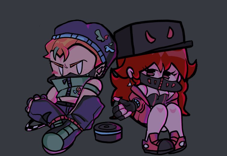 FnfSprayPaint's tweet photo. So! I can confirm that these will the Spray Paint outfit design for Mommy Mearest, Daddy Dearest, and the kids. Pico and GF is going to be sitting like that for most weeks! 

#Fridaynightfunkin #Fnfmod #Fridaynightfunkinmod #FNF #MommyMearest #DaddyDearest #FridaynightSprayPaint https://t.co/OGHaSlGZOu