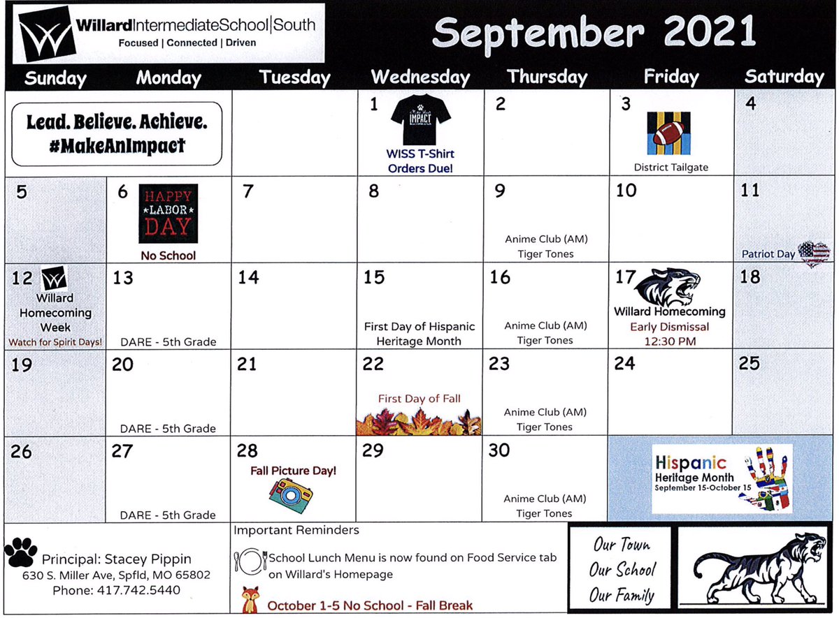WillardIStigers's tweet photo. September 2021 Activity Calendar  

Check out all of the activities for September! https://t.co/bDhE5v8Rm4