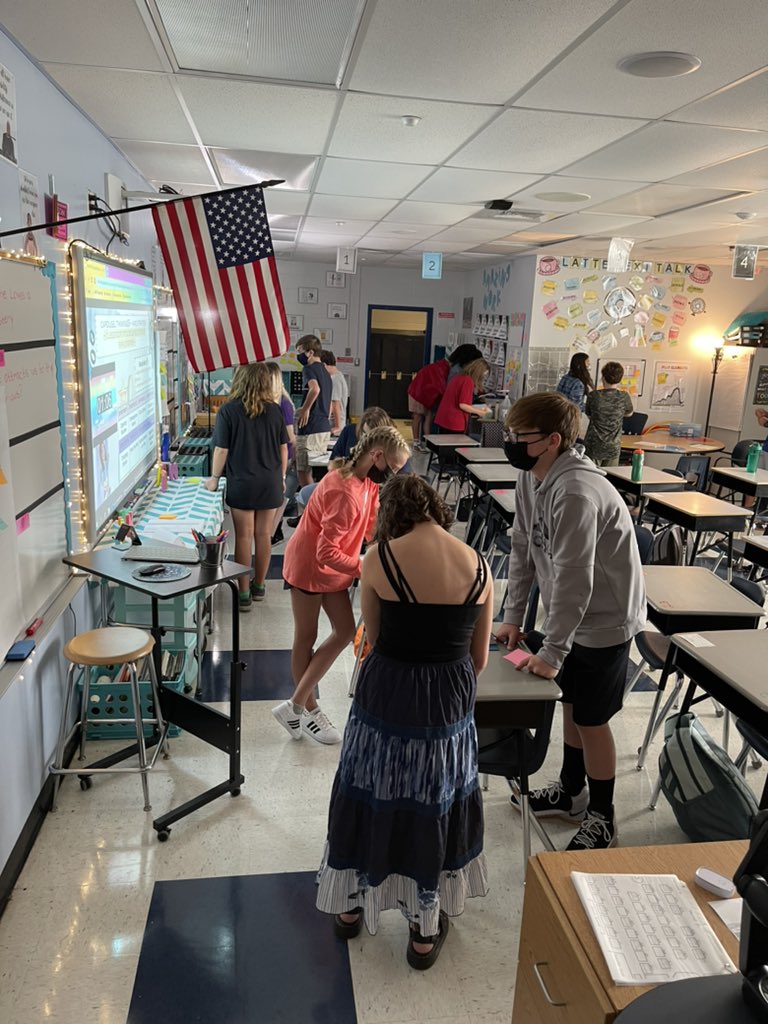 msbrittsela's tweet photo. Today students used the Avid carousel strategy to learn about classroom routines. Why should I do all the talking? @AVIDAACPS @AACountySchools @SevernRivAACPS https://t.co/Oevb8mcWZJ