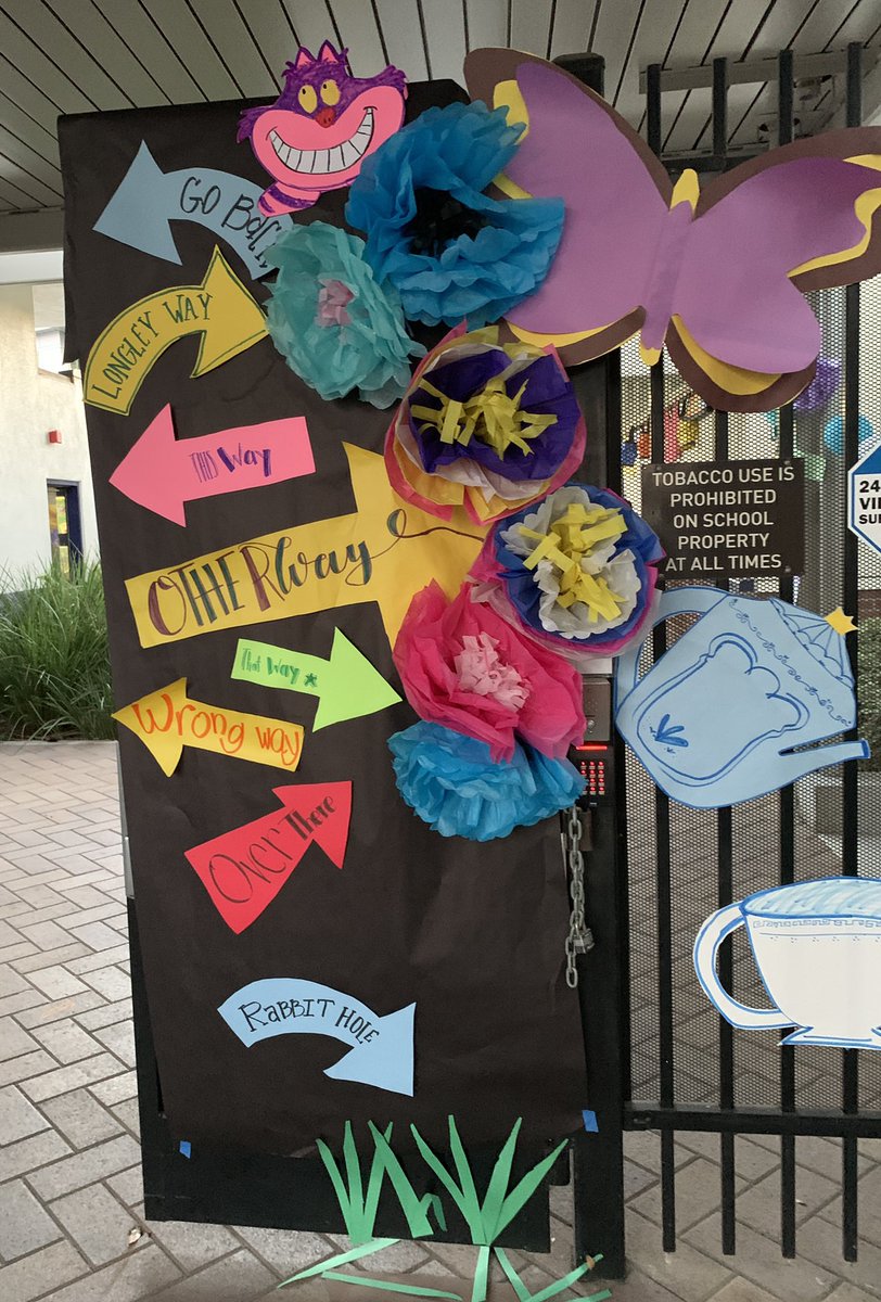 mrscaro_ausd's tweet photo. Longley Way and the Disney movie Alice in Wonderland both are 70 years old! I love the decorations! Great job PTA! @LongleyWayPta #longleyway https://t.co/YDFOTAvk74
