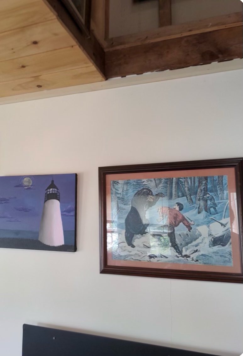 The pic on the left is one of my senior girls internship project, looks lovely on the wall! Great job AC! 😝 #melroseps #greatestjobontheplanet