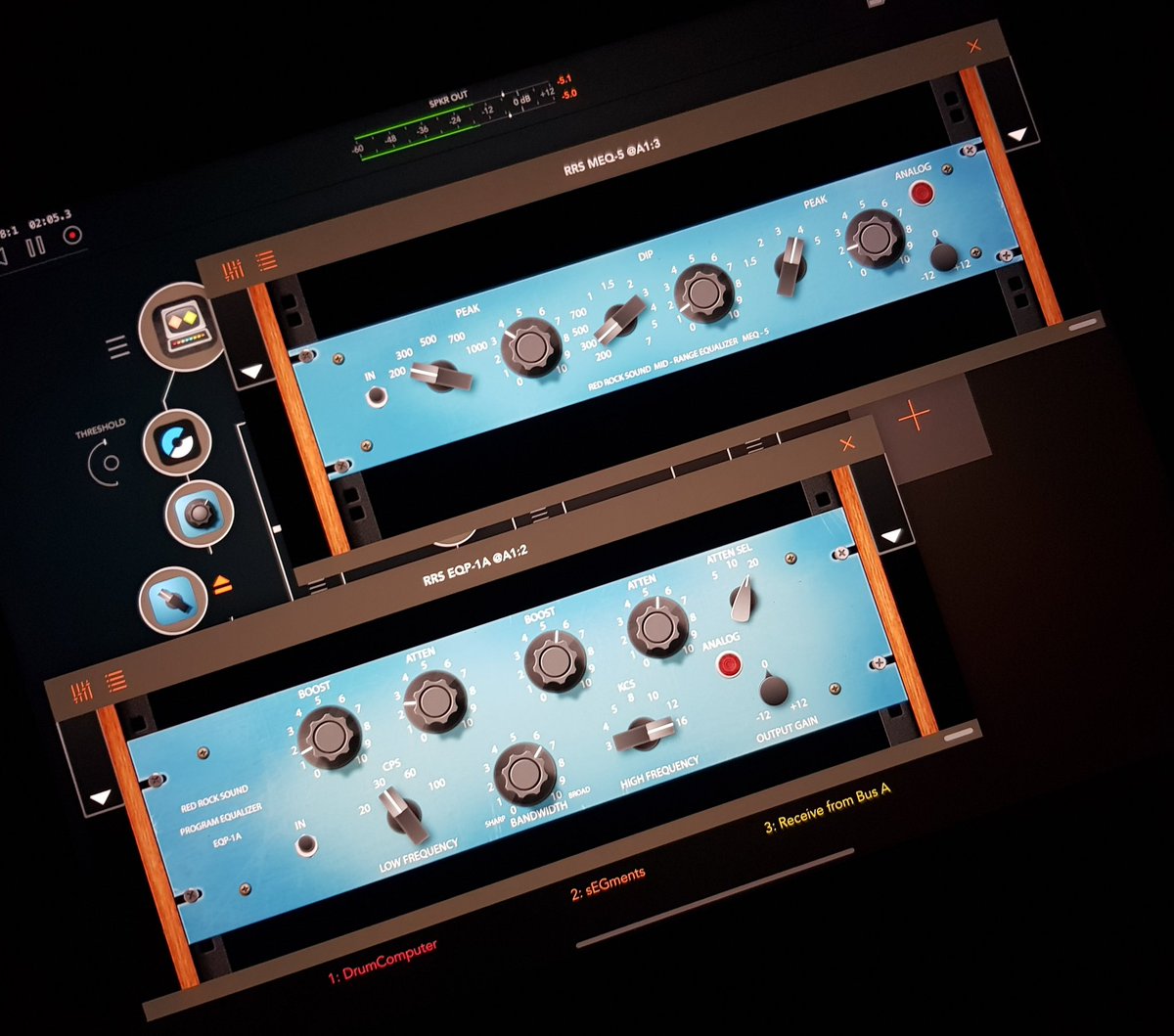 beat_comm's tweet photo. Getting familiar with the MEQ-5 and EQP-1A.
I can't say how true they are to the originals but they do sound awesome. Try them and see what you think. It was the ability to try them that swung it for me. #redrocksound #iosmusic #iosapp #iosmusicproduction #eq #meq5 #eqp1a https://t.co/K2YAf1mbQs