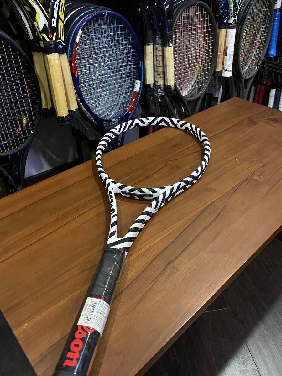 All_That_Racket's tweet photo. A “Bold” new addition to my @WilsonTennis Pro Staff collection! Still deciding if I should just display it on my wall or to play with it? 🤔🦓#wilsontennis #wilsontennisracket #wilsonprostaff #wilsonbold #allthatracket https://t.co/jbv1I2Jc34
