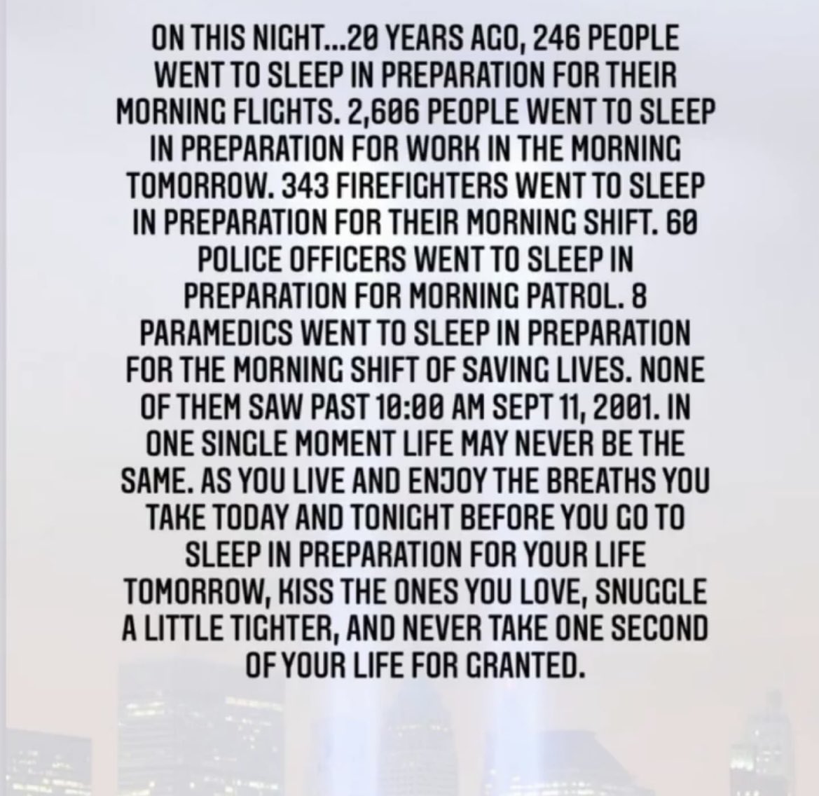 Les_B510's tweet photo. Important perspective. #911Anniversary #September11th #911NeverForget 🇺🇸 https://t.co/a6YerOh07D