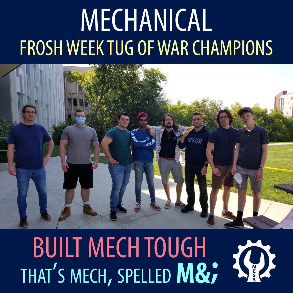 MESSUofC's tweet photo. Mech for the win! Thanks every who came out for the tug of war and the rest of Frosh Week! #letsgetmessy https://t.co/APXwS5MeAV