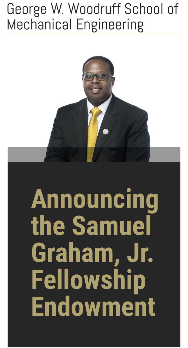 Dr_ASingh's tweet photo. In honor of all that @Sam_Graham_GT has done for the @MEGeorgiaTech, the Woodruff School of ME is excited to announce the Samuel Graham, Jr. Fellowship Endowment to support 1st generation grad students to support and shape their future! Thank you 🙏🏽. https://t.co/y27UJqIMdN https://t.co/ZxpyT71iHN