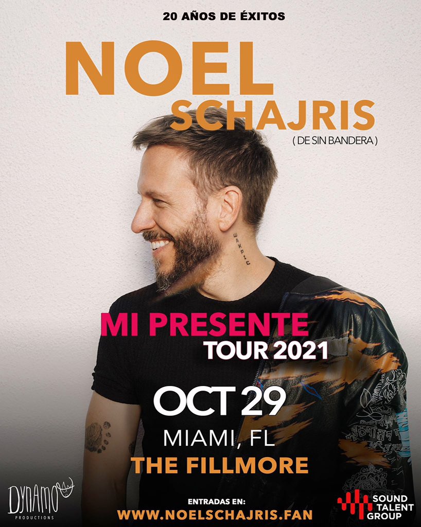 WR_Producciones's tweet photo. 29 de Octubre @noelschajris en #thefillmore #Miami 🤩
Si aún no tienes tus #tickets puedes adquirirlos ingresando a https://t.co/HgUjrGKx6Y 🙌🏻
#show #showenvivo #noelschajris #mipresente #musica #sinbandera #mia #eeuu #concert #thefillmore https://t.co/FRxxFpnoiW