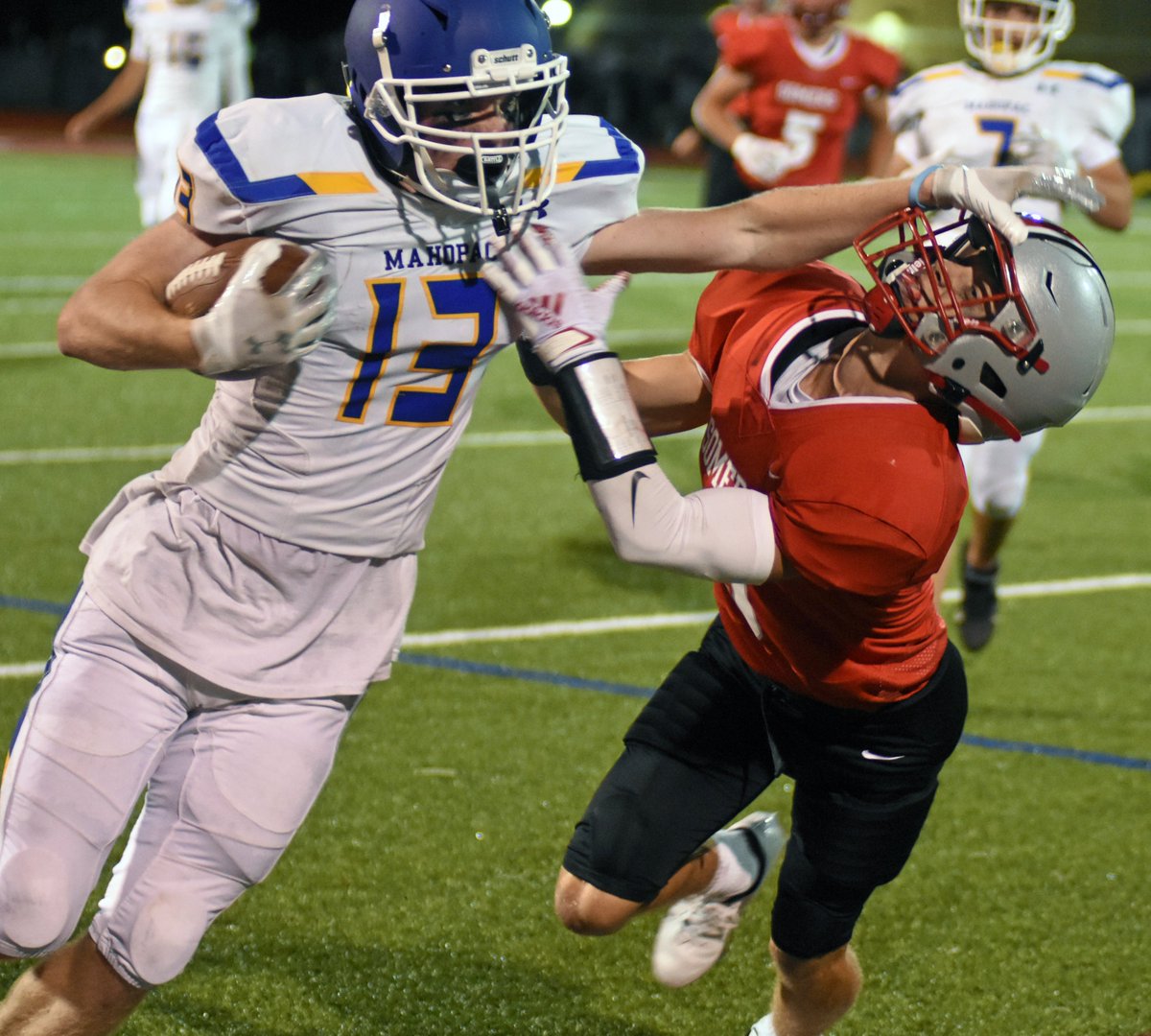 DirectRays's tweet photo. Yeah, we had some great action in DeMatteo Bowl II. @SomersFootball prevailed 17-14 over @MahopacFB in a long but entertaining grid affair #StiffArms #GameSavingPicks #AHouseCallOnSpecials everything football #GodILoveThisGame & loved seeing our kids on & off field in their glory https://t.co/vGIp4ue5GB