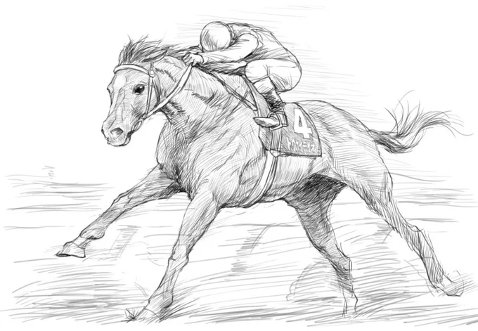 落書き。気晴らしに描いた。
#rkgk #トウカイテイオー 