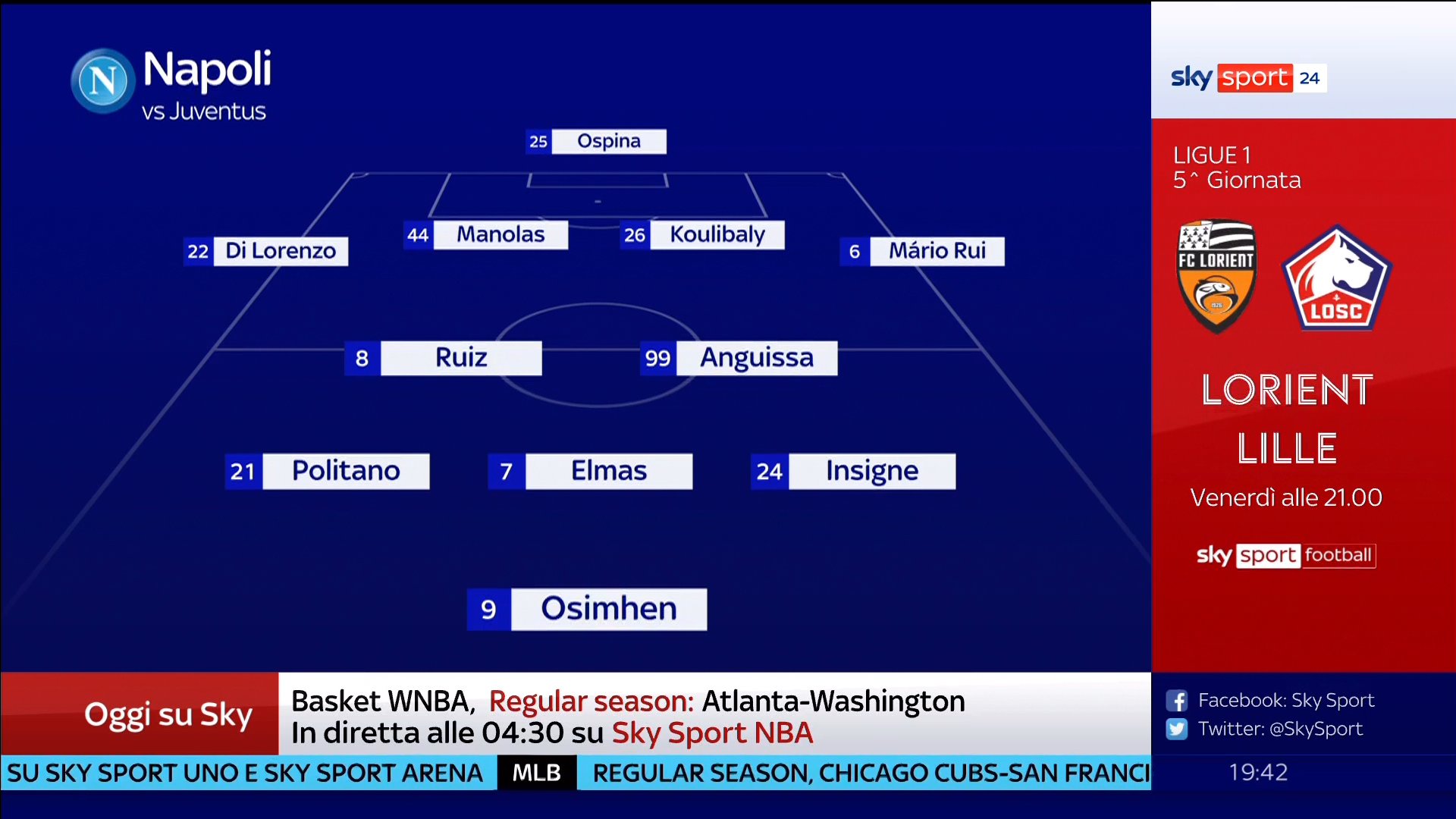 R4lx Gds セリエa 第3節 対sscナポリ戦 予想スタメン 南米組 キエーザに無理をさせずに遠征から除外して迎える重要な一戦 巷では352予想が増える中 Gdsは前日紙面と同じ433予想を貫いた デ シーリオとペッレグリーニが出場準備が出来ている点は会見
