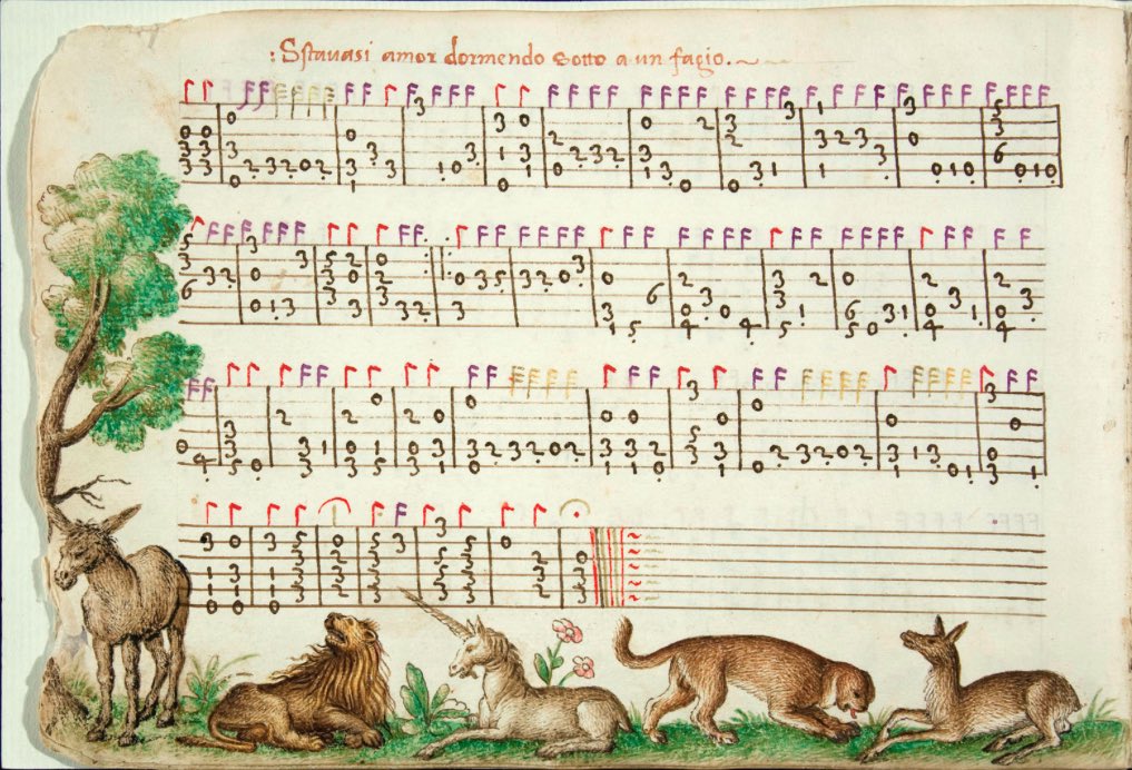 earlymusicTO's tweet photo. ".... Capirola #Lutebook is one of the most important sources of early 16th century Italian #lute music. It is an illuminated manuscript which comprises the entire surviving output of Vincenzo #Capirola."
https://t.co/BqZq4V3M9Z https://t.co/qXPatxriWB