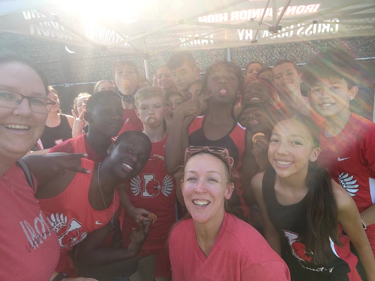 marls1313's tweet photo. Irons XC rocked out at their first meet today. @IJHgirls @IJHboys  #wearehawks https://t.co/ed54ezFJap