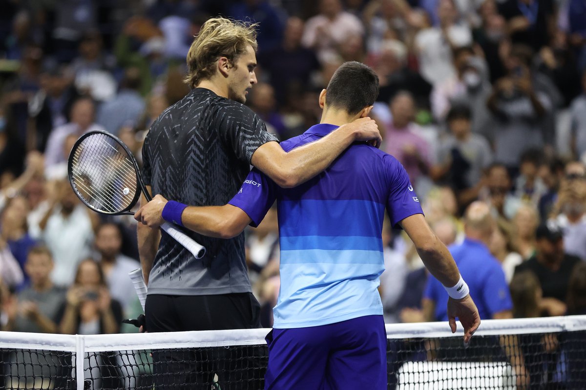 usopen's tweet photo. Four men have pushed Novak Djokovic to a final set at a Grand Slam this year.

None have defeated him. https://t.co/FXqM93l6HI