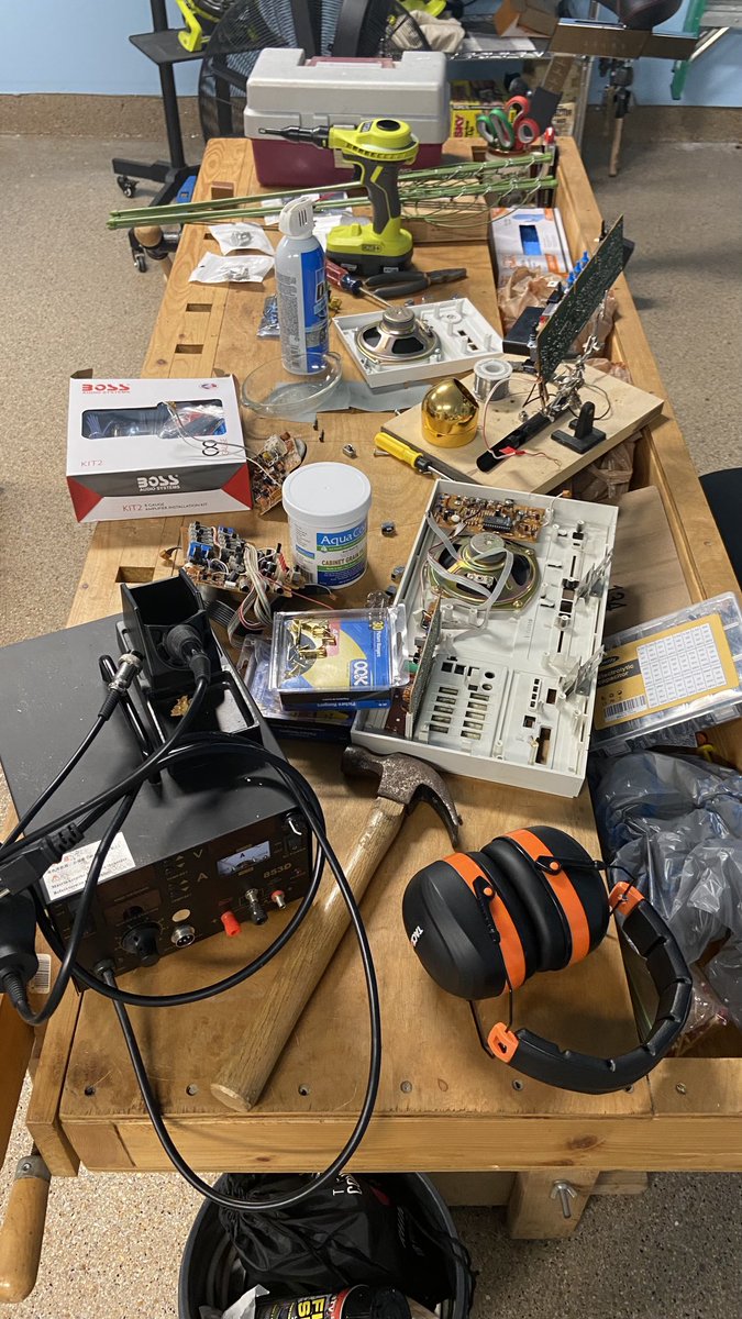 brockangelo's tweet photo. My workbench when I berate my kids about cleaning their rooms https://t.co/mLFmseSmzR
