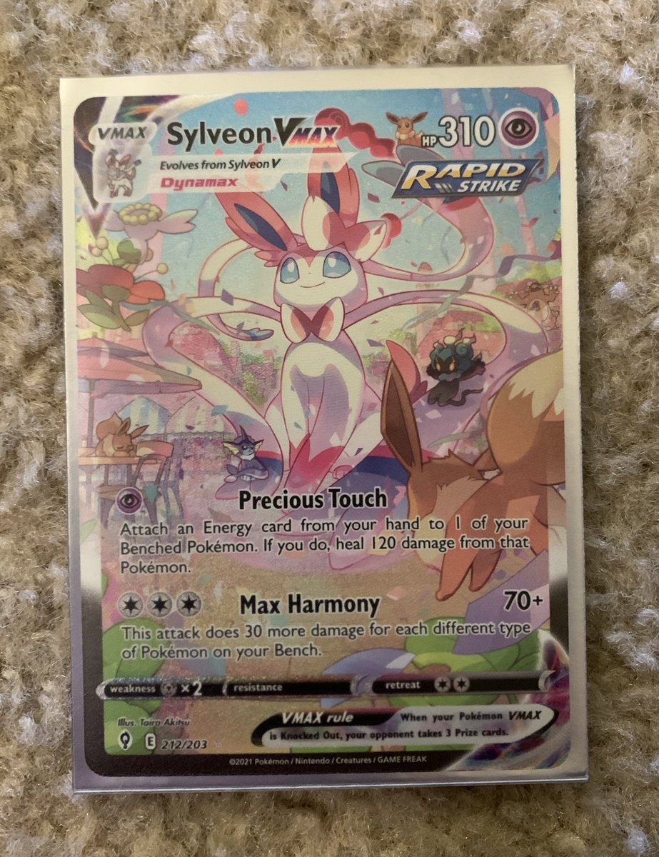 scarlet_webb's tweet photo. 2 random #EvolvingSkies boosters from Target… needless to say I’ll sleep well tonight #PokemonTCG #TCG #TCGPlayer #altart #sylveon https://t.co/zGQ5HzOm7X