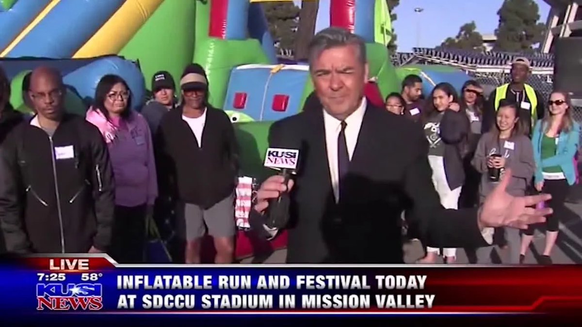 rocco_botte's tweet image. AND THEN IT HITS ME. This is the newscaster from my favorite news segment of all time. INFLATABLES!! This is the legend that interviewed Mr. Wacky. The absolute most awkward news segment of all time: youtu.be/AOPwXXTQlOo