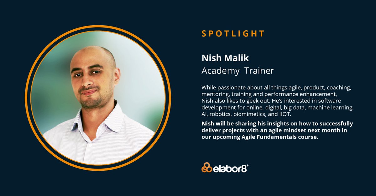 elabor8's tweet image. Our #AgileFundamentals online course from October 18-21 will teach you how new ways of working can help deliver value sooner and equip you with the principles, frameworks and tools to be effective in any environment: hubs.li/H0X0Ckg0

#agileleadership #agilemindset