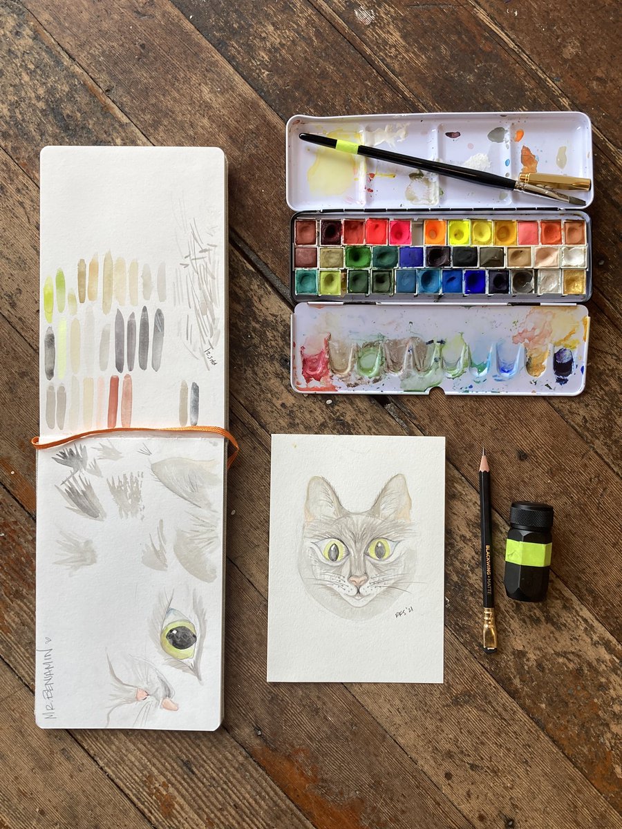 arkayehs's tweet photo. painted bennie today 🤪 first attempt at a pet portrait lol https://t.co/UBlEj0Rlb6