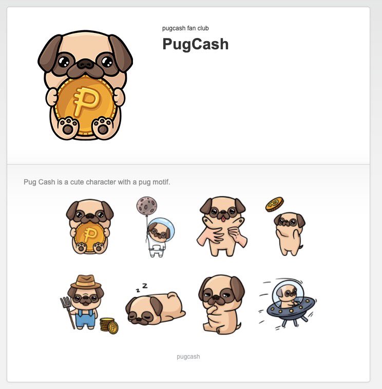 PugcashJ's tweet photo. Hello everyone. The stamp has been released on line. Communication becomes more fun by using cute pugs on the line.

Now on sale😆
https://t.co/JeMnp0ty6o

#pugcash $PUG #Bitcoin 
@cz_binance https://t.co/fpZiBJ2e1F