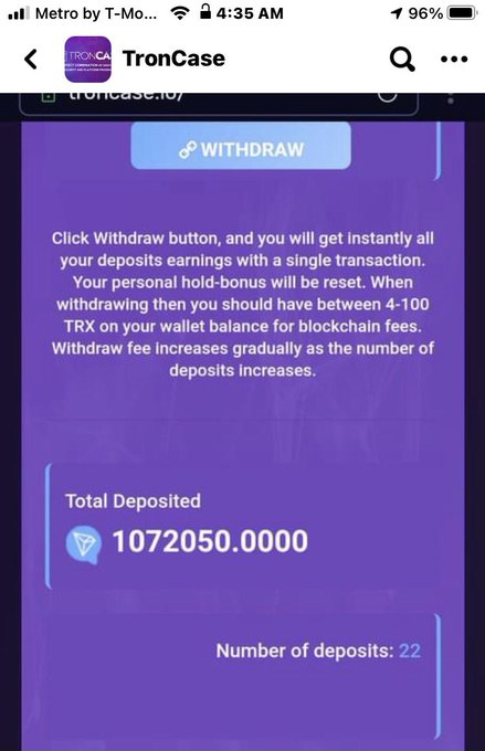 🚀🚀🚀 TRONCASE IS THE BEST PLATFORM TO EARN PASSIVE INCOME.  Deposit your Tron, watch it grow and in 24<a href="/tag/newprofilepic"class="tags"><span>#newprofilepic</span></a>