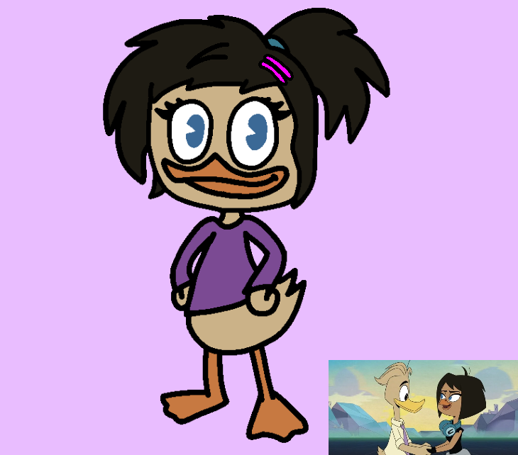 Bre_the_swan's tweet photo. I made another Ducktales oc and her name is Ruby.
She is 6 years old and her parents are Fenton and Gandra π
#ducktales2017 #ducktalesoc #rubycrackshell #fendra #fanchild https://t.co/4P57sDmXjE