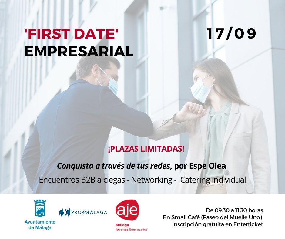 ¿Has tenido alguna vez una cita a ciegas? 😜 ¡Te la organizamos con <a href="/ajemalaga/">AJE Málaga</a>! Celebramos un nuevo 'First Date', un encuentro entre #emprendedores en el que podrás conocer a otros #empresarios, hacer #negocios y aprender con <a href="/EspeOlea/">Espe Olea</a> de <a href="/SomosSuperTu/">Supertú</a>. 📱 ow.ly/sUcA50G1rwK