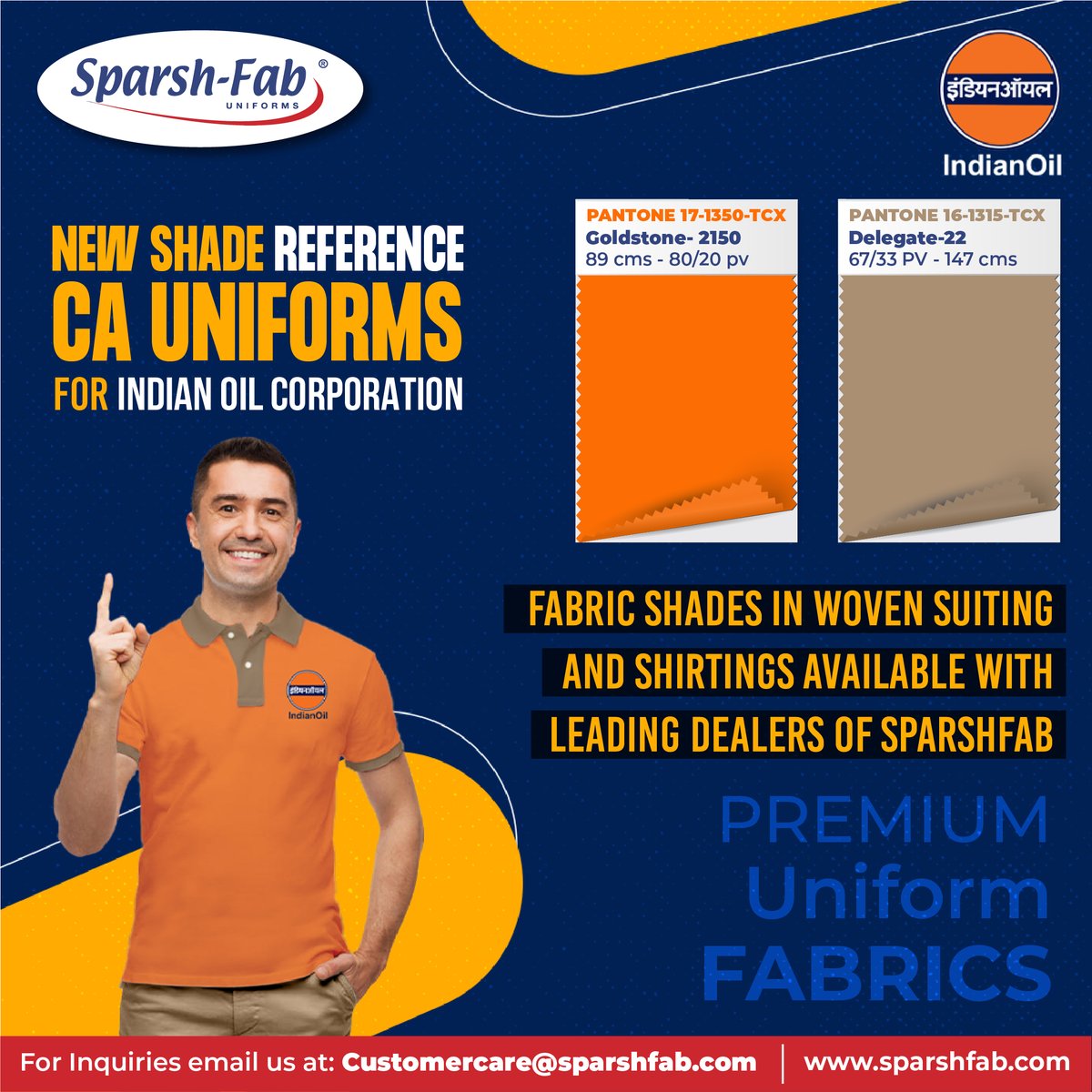 sparsh_fab's tweet photo. New Fabric Available for Indian Oil Employees Uniform

Please contact our nearest dealer for your Sample requirements &amp; Order. Contact us for any support from our side.

Thanks,
Sparsh Fab Team.

#indianoilcorporation #indianoiluniformfabric #uniformfabrics #fabricmanufacturer https://t.co/d4H6BqgU9B
