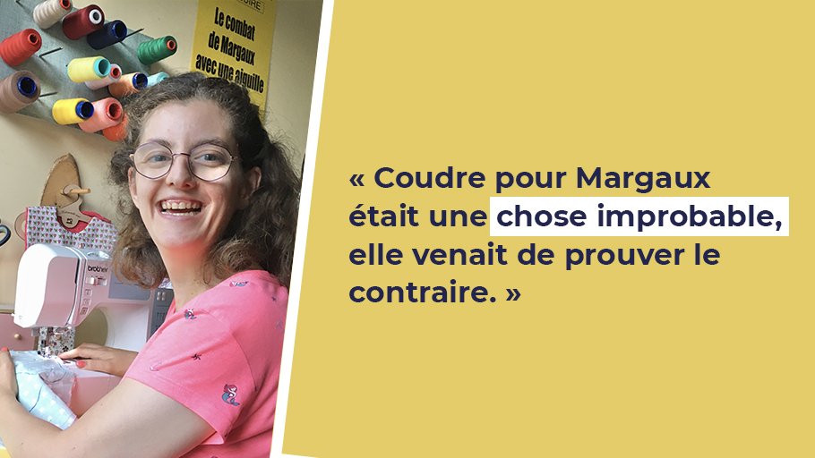 I PORTRAIT I Derrière Mademoiselle Coud se cache le combat d’une maman, Isabelle, et de sa fille de 26 ans, Margaux, en situation de #handicap. En quête d’un projet professionnel, c’est dans la couture que Margaux a trouvé une vocation. 👉 bit.ly/38UpclA