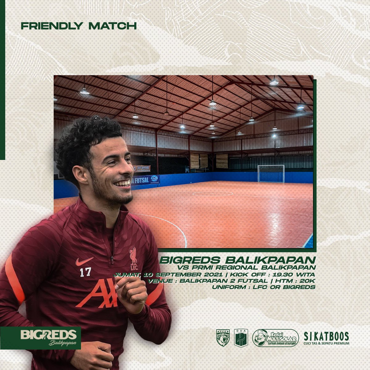 FUTSAL TIME

Kali ini Bareng <a href="/madridistaBPN/">MadridistaBalikpapan</a>

Di tunggu di lapangan ya kawan kawan, dan jangan lupa tetap mematuhi protokol kesehatan 😊
⠀⠀⠀⠀⠀⠀⠀⠀⠀
#AnakBIGREDS #BIGREDSBPN #FunFutsalBRBPN #FRIDAYINREDS