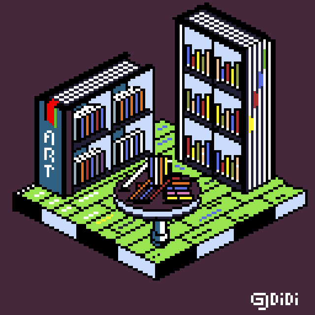 DamudiDian1's tweet photo. Day : 9
Theme : Bookstore
"Buy 1 get the World"
@Pixel_Dailies #pixel_dailies #pixelart #bookstore #ReadYourBook https://t.co/aHp7BDcxut