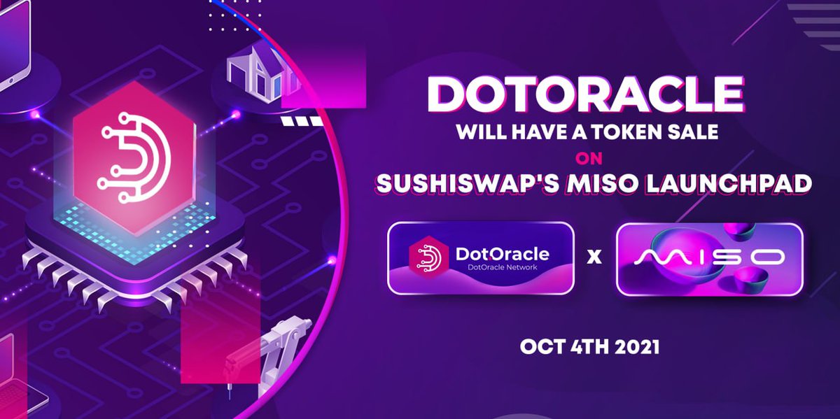 🔥BIG ANNOUNCEMENT:  We will have token sale on Sushi MISO launchpad on Oct 4th, 2021.  
#DTO #tokensales #MISO