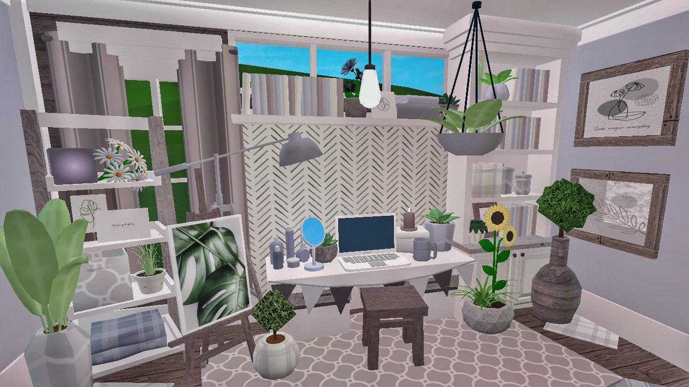 11 roblox bloxburg office ideas  room decor, home office design