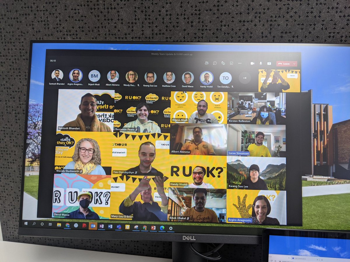 mlobrien1's tweet photo. Great to have 30min for a @Redlands_School ICT Team @ruokday check-in for a Kahoot quiz & a 'chit chat' with a @KITKAT #touchofyellow
#RUOKDay2021 #RUOK #ruokday #wellbeing #Mentalhealth https://t.co/UoCV6KaWyt