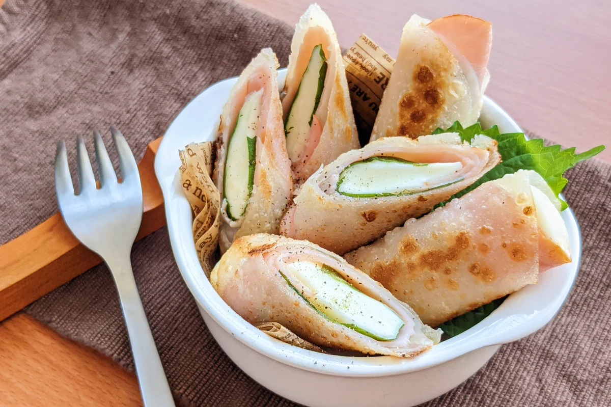 これならお手軽&簡単に作れそう！餃子の皮を使ったブリトー風アイデアレシピ！