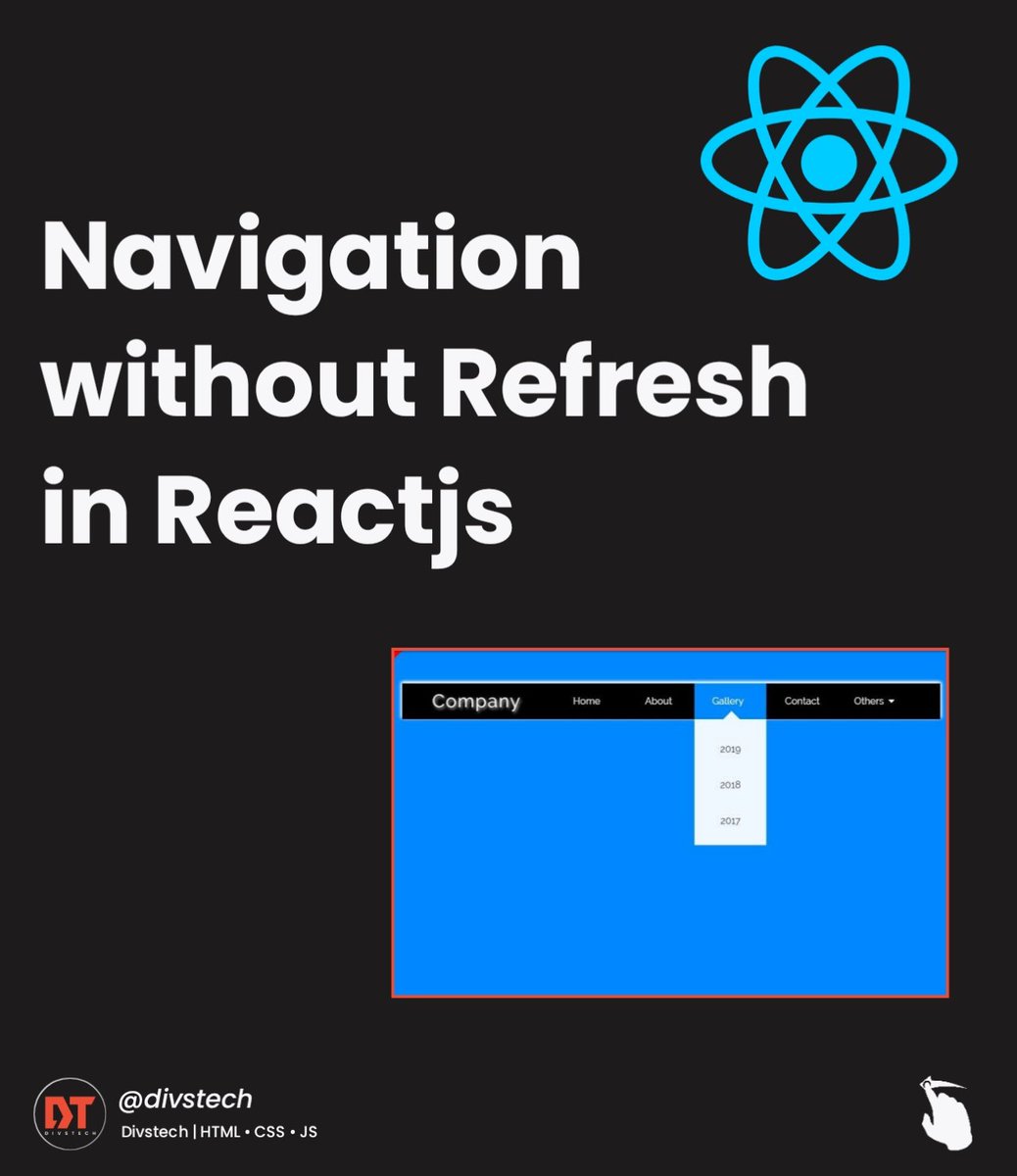 divs_tech's tweet image. Navigate to your menus without Refreshing the page 💡
#reactjs #webdevelopment