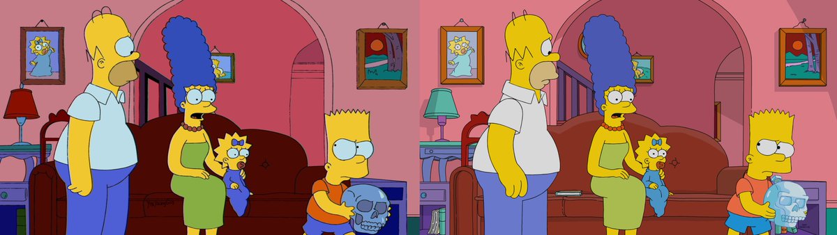 YinyangGio14's tweet photo. Some random scenes from The Simpsons but with the classic style. #TheSimpsons #Simpsons #LosSimpson https://t.co/j7Dj9jTbzE