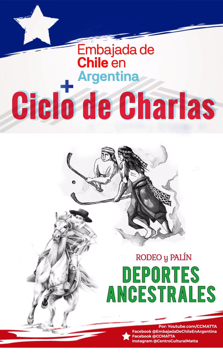 HOY al medio día, EN VIVO: 
“DEPORTES ANCESTRALES 🇨🇱🇦🇷” 
En este 3er conversatorio, nos adentramos en dos deportes creados 100% en nuestros países: El PALÍN y El RODEO. Uno, de la cultura ancestral Mapuche y el otro, creado en los tiempos de la colonia.
youtu.be/9N3fkPhGn-Y